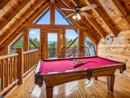 Loft with pool table